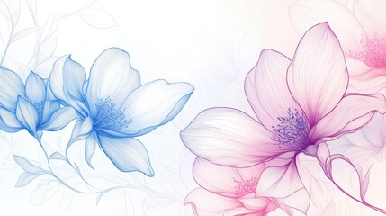 Obraz premium Beautiful background template made of Spring flowers.