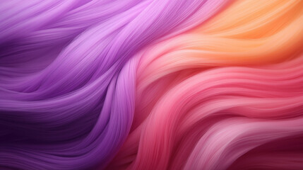 Obraz premium Vibrant flowing hair shades of purple, pink, and orange creates stunning visual.