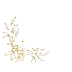 Golden flower Border frame 