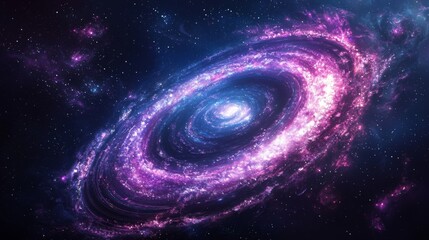 Stunning Spiral Galaxy with Vibrant Colors and Cosmic Elements in Deep Space Imagery for Science and Astronomy Enthusiasts