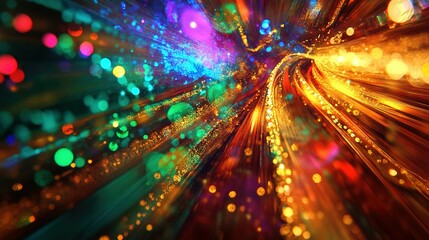 Fototapeta premium A vibrant abstract depiction of light and color effects
