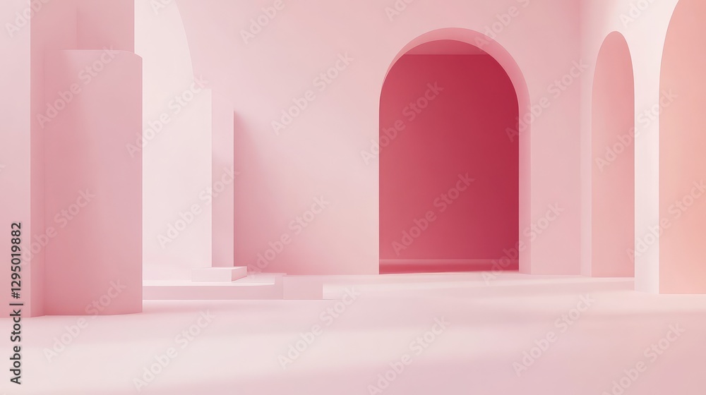 Poster blush pink background with a soft and smooth texture, offering a serene backdrop with ample room for