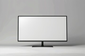 Vibrant Image of Professional Widescreen Monitor with Blank White Screen
