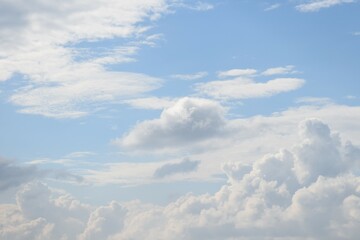 Cloudscape with blue sky and white clouds