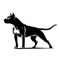 Fototapeta premium Stylized silhouette of a powerful dog breed