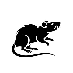 Obraz premium Stylized silhouette of a rat