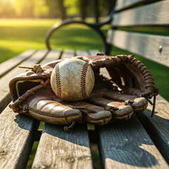 baseball and glove