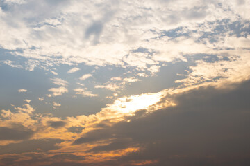 Sky cloudscape with blue sky and white clouds