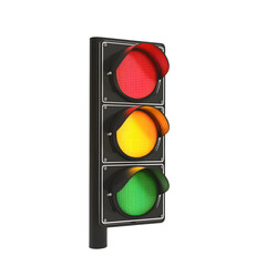 stoplight traffic law safety isolated on transparent background