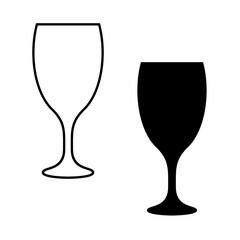 Silhouette glass icon for web and apps