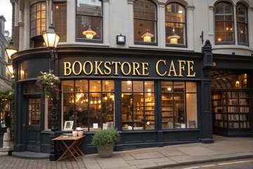 Independent Bookstore and Cafe in Victorian Building
