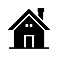 Home silhouette vector, home icon symbol, house black vector silhouette