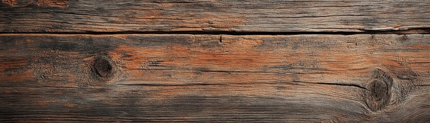 Fototapeta premium A close-up view of a rustic wooden surface showcasing a prominent knot, highlighting its unique texture.