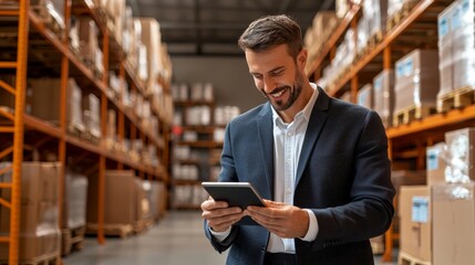 Warehouse inventory management action business environment digital engagement indoor