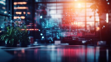 Green potted plant on a wooden table with natural light and a soft background in a cozy indoor setting
