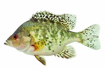 Flawless Picture of Fishing Crappie Fish Isolated on White Background