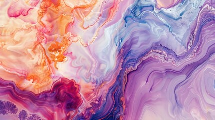 Vibrant Abstract Art with Fluid Colors and Textures