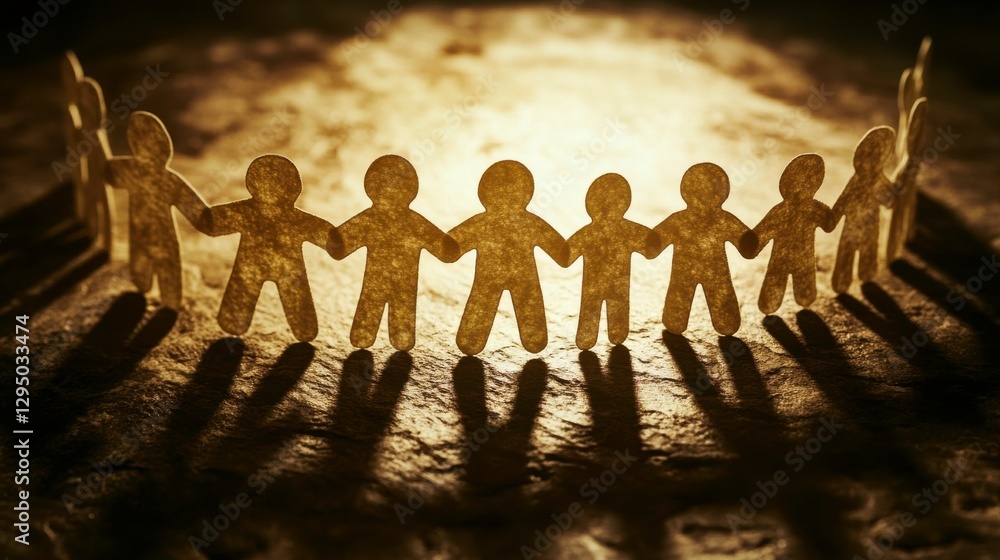Poster collaborative teamwork in soft light background
