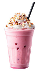 Delicious Strawberry Milkshake Isolated