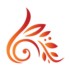 Obraz premium Whimsical Vintage Flower Vector Set with Hand-Drawn Ethereal Swirls