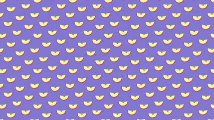 Seamless pattern apple slice geometric patterns video motion background - Powered by Adobe