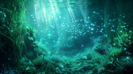 Fototapeta premium A mesmerizing underwater fantasy world