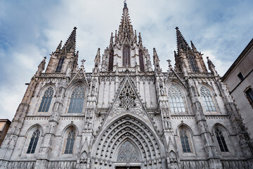 Fototapeta premium Catedral de Barcelona, Cataluña, España, Europa.