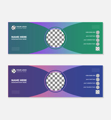 Corporate Email Signature template design Modern and minimalist email signature or email footer template
