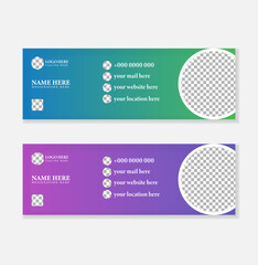 Corporate Email Signature template design Modern and minimalist email signature or email footer template