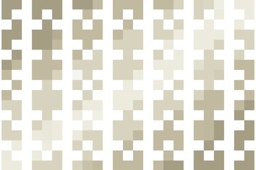 Soft brown and beige square vertical pattern with abstract pixelated stripes. Modern digital texture concept