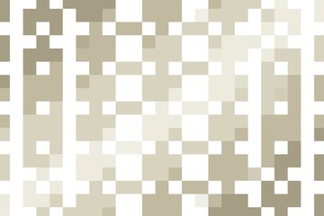 Soft brown and beige pixel square abstract pattern with a geometric square design. Digital mosaic concept
