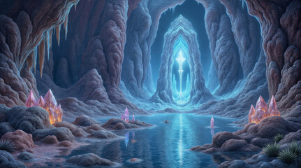 cave, crystal, gem