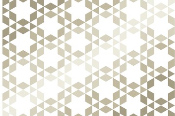 Geometric hexagonal pattern in soft brown and beige with structured symmetrical design. Modern mosaic concept