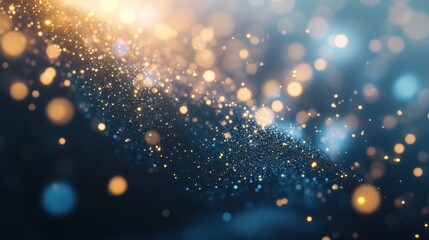 Obraz premium Suspended gas particles create a beautiful visual in the air with sparkling effects and vibrant colors. Generative AI