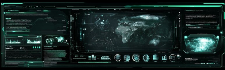 Futuristic digital interface featuring glowing circuits and holographic elements that embody innovation and advanced technology.