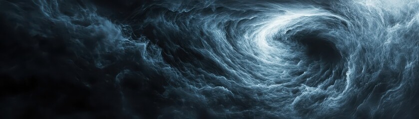 Fototapeta premium A mesmerizing abstract image featuring a deep dark blue swirl that elegantly encircles a bright white center.