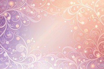 Obraz premium Elegant Pastel Floral Design with Soft Glowing Lights and Swirls for Festive Occasions