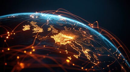 Globe with world map displayed in the center on a clean background for educational purposes