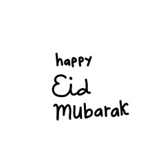 happy eid mubarak lettering