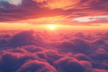 Sunset sky with soft pastel colors and gentle clouds, creating a serene and nostalgic atmosphere.