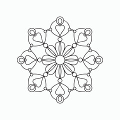 Easy Floral Mandala Coloring Page for Mindfulness & Relaxation