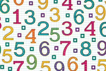 Colorful numbers background. (1)