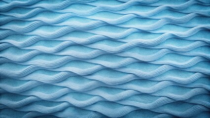 Obraz premium Textured Blue Fabric with Undulating Wave Pattern Shows Softness and Subtle Elegance