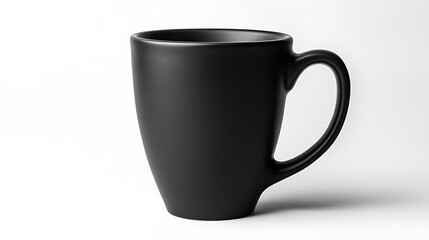 Obraz premium Elegant Black Mug: A Minimalist Design