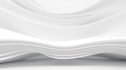 Fototapeta premium Abstract curved dynamic white background