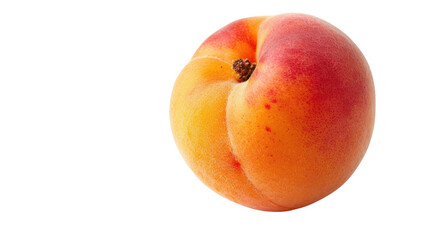 Ripe apricot isolated on transparent background with clipping path