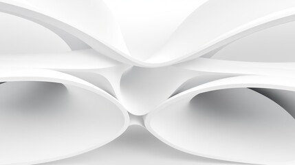 Abstract curved dynamic white background