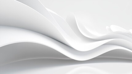 Abstract curved dynamic white background