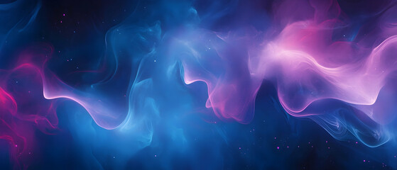 Fototapeta premium Abstract blue and purple background with smoke glitch effect, futuristic design - 