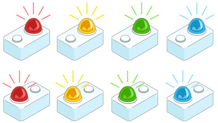 早押しクイズのボタン カラーバリエーションセット